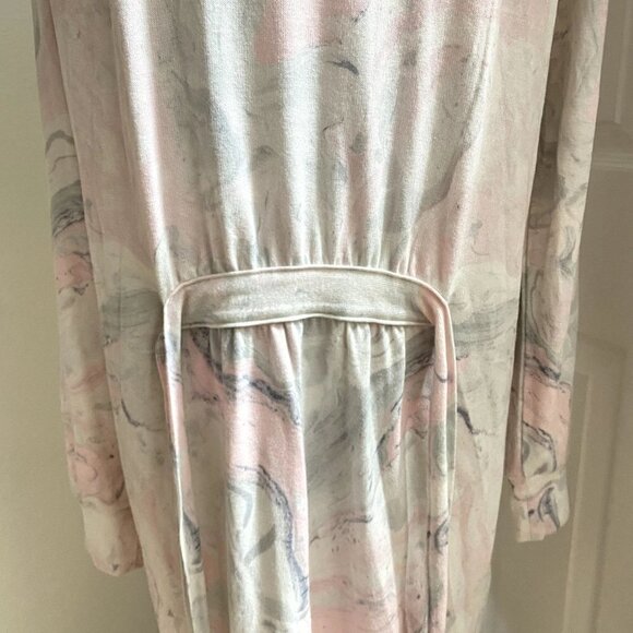 PJ Salvage Marble Print Belted Robe Sz Large Lounge Sleep PJ - Picture 8 of 11